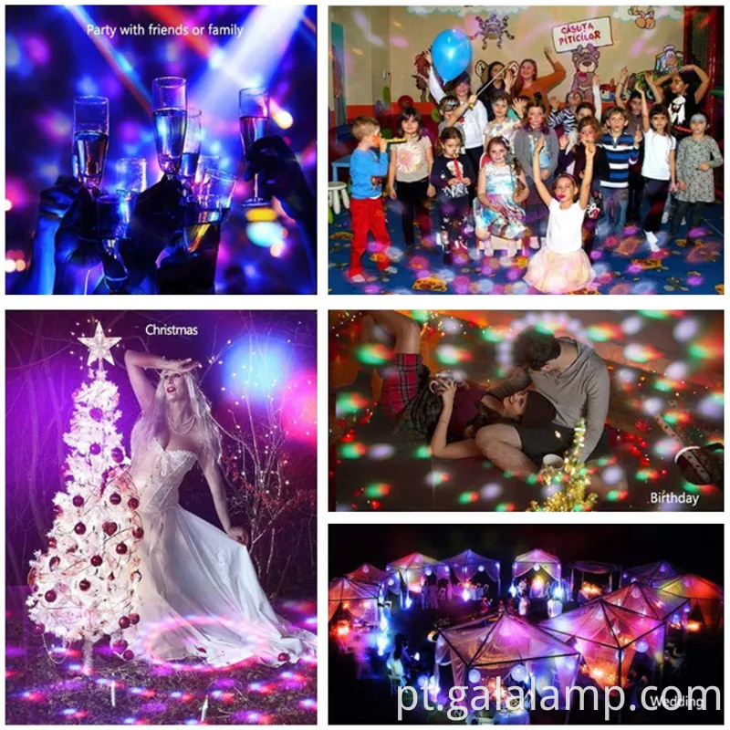Controle remoto Voice LED LED Crystal Magic Ball RGB Festive Disco Stage Luzes de projeção de Natal